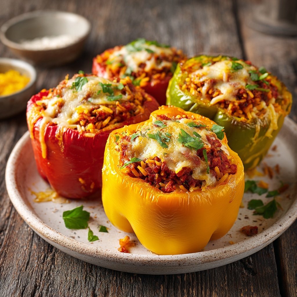 Stuffed Bell Peppers with Rice