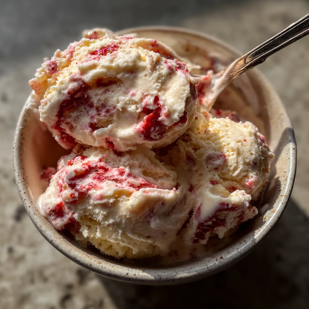 Strawberry Banana Cottage Cheese Ice Cream