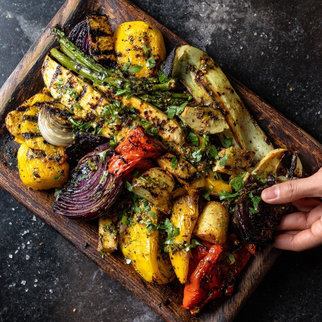 Healthy Lemon Herb Grilled Veggies