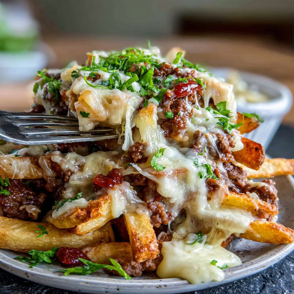 Nacho-Style Hamburger Meat Fries