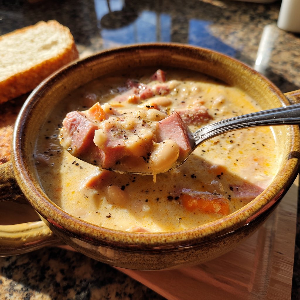 Homestyle Creamy Ham and Bean Soup