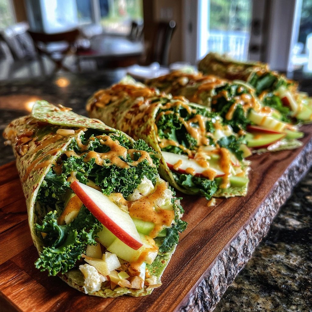 Broccoli and Apple Wraps